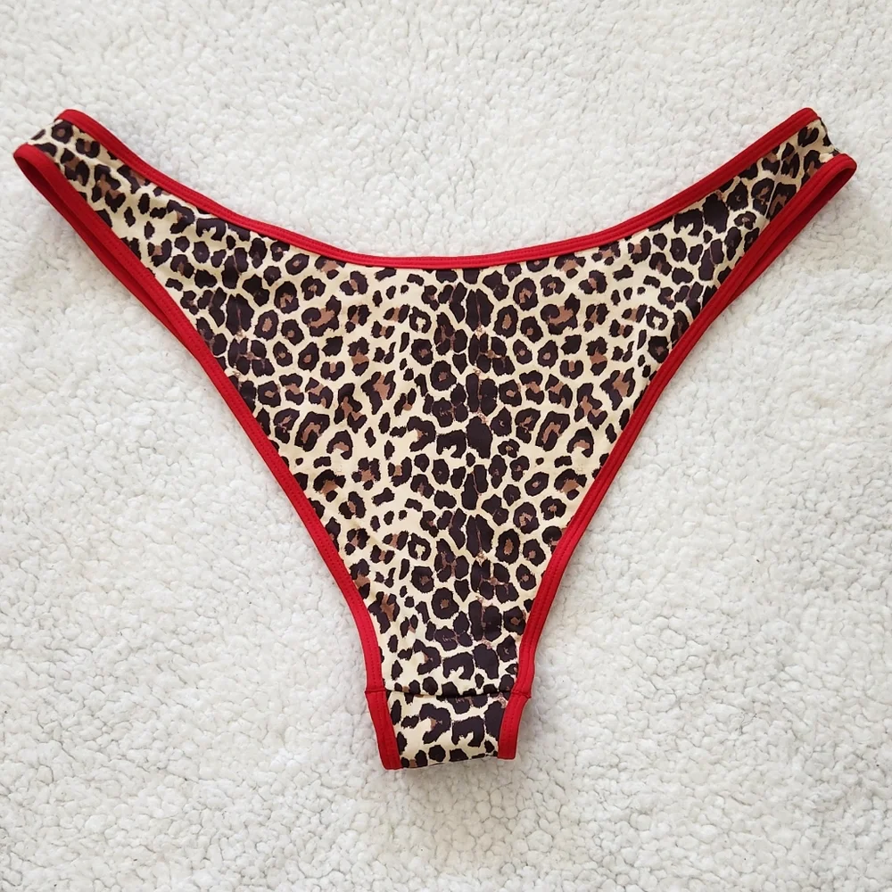 New!Frankie's Bikinis Beck High Waist  Cheetah‎ Print Bikini Bottom